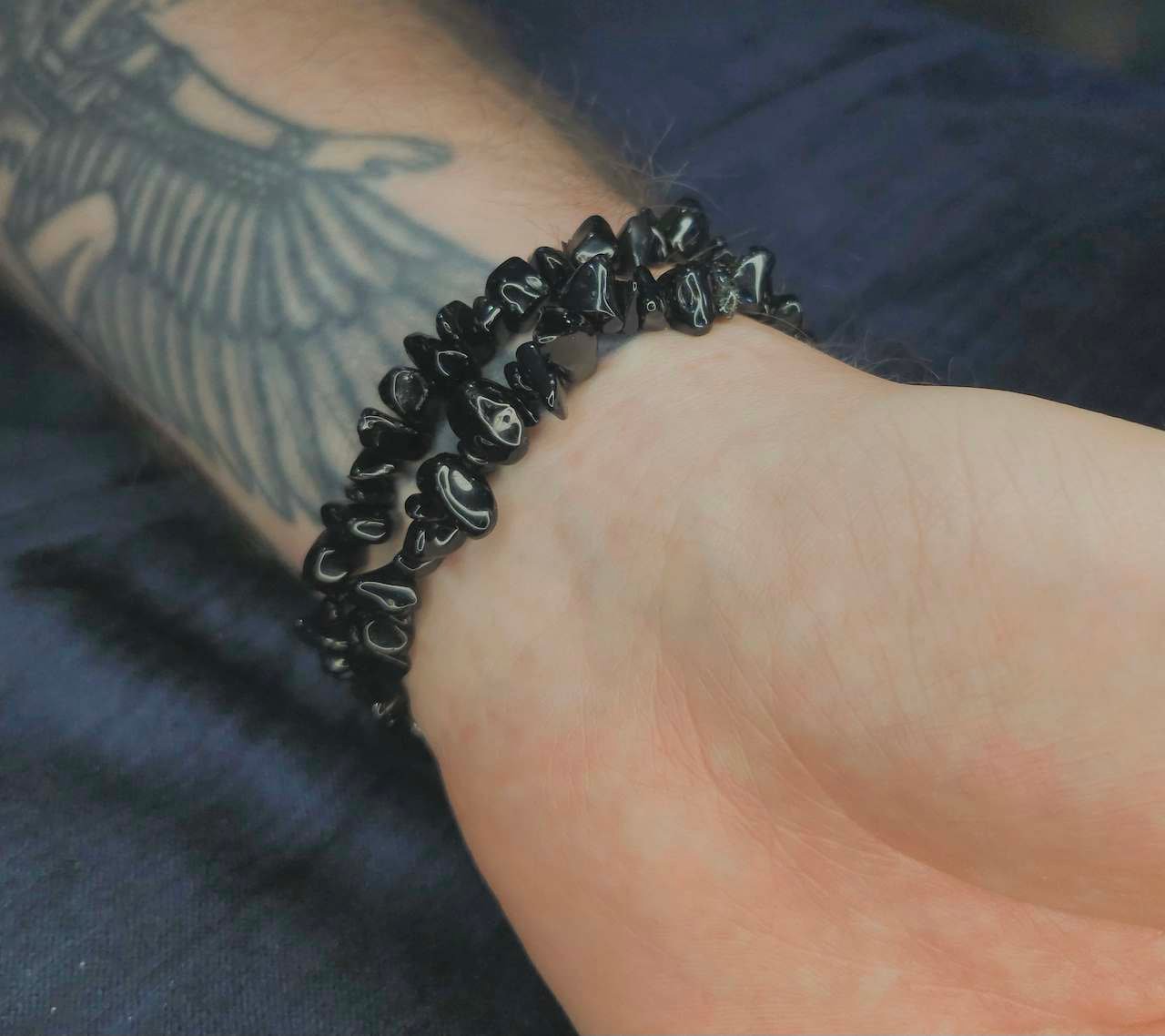 Obsidian Chip Bracelet - Image 2