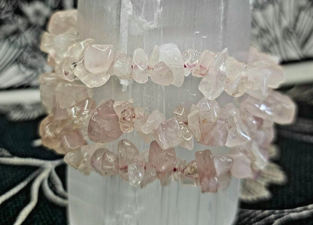 Rose Quartz Chip Bracelet