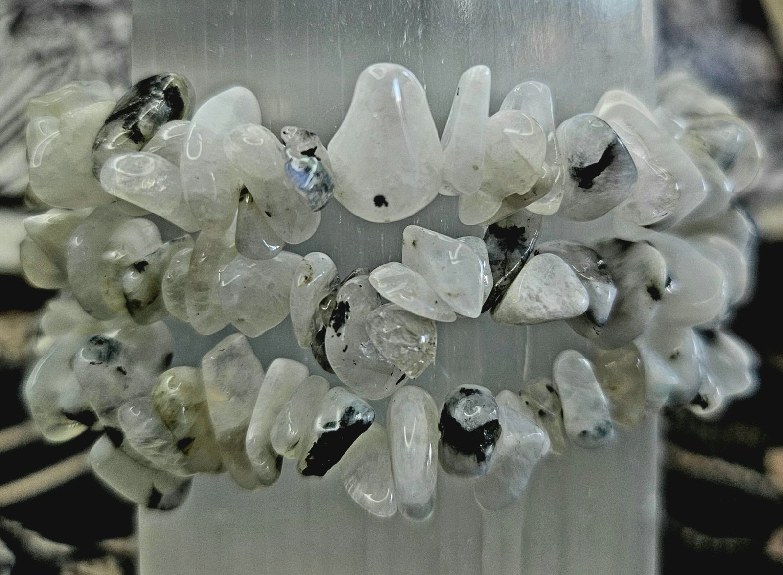 Rainbow Moonstone Chip Bracelet - Image 5