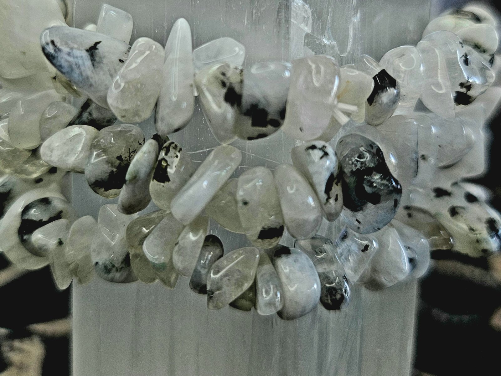 Rainbow Moonstone Chip Bracelet - Image 8