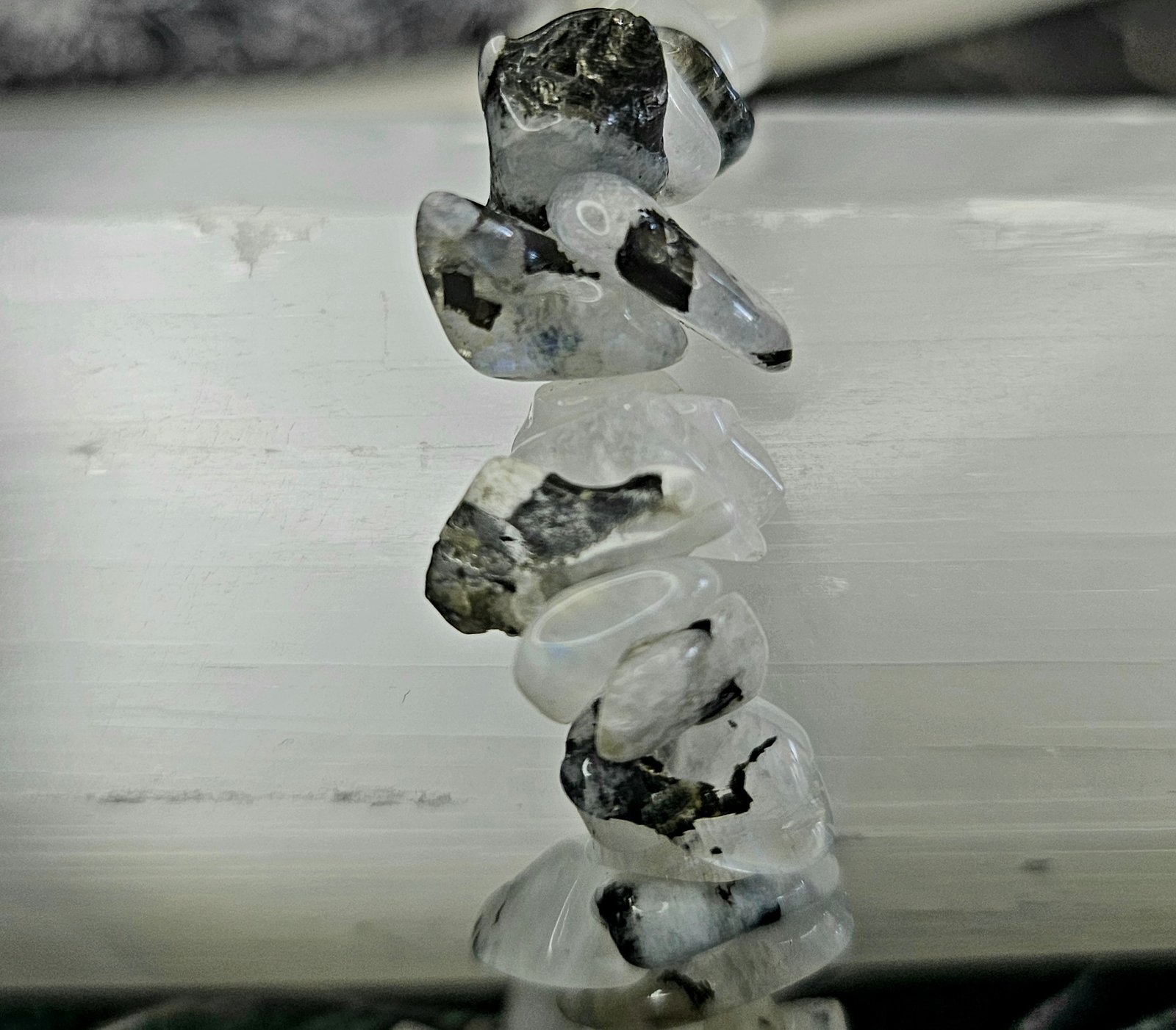 Rainbow Moonstone Chip Bracelet - Image 6