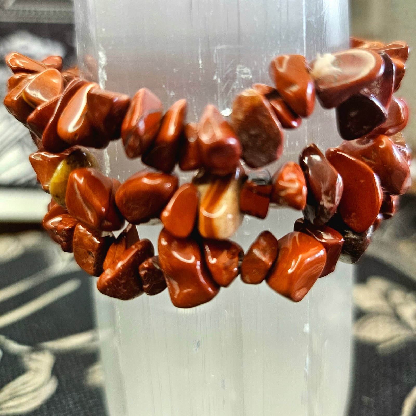 Red Jasper Chip Bracelet - Image 2