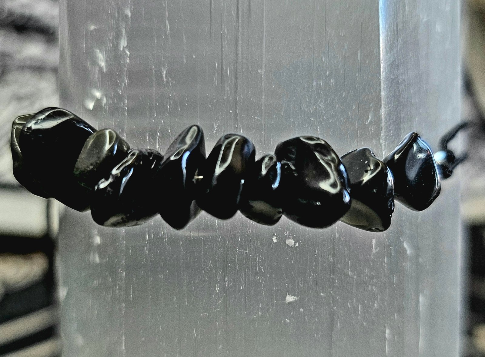 Obsidian Chip (Adjustable) Bracelet