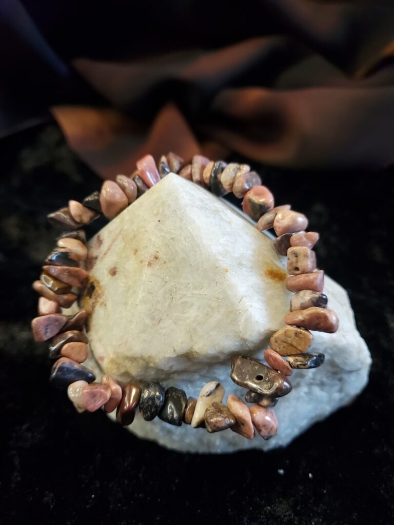 Rhodonite Chip Bracelet