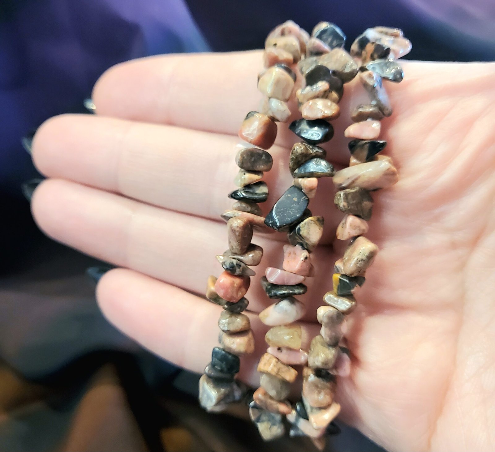 Rhodonite Chip Bracelet - Image 3