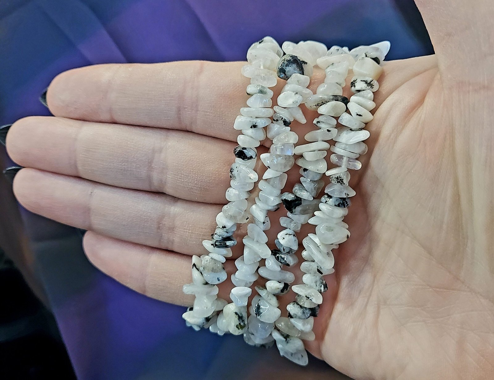 Rainbow Moonstone Chip Bracelet - Image 4