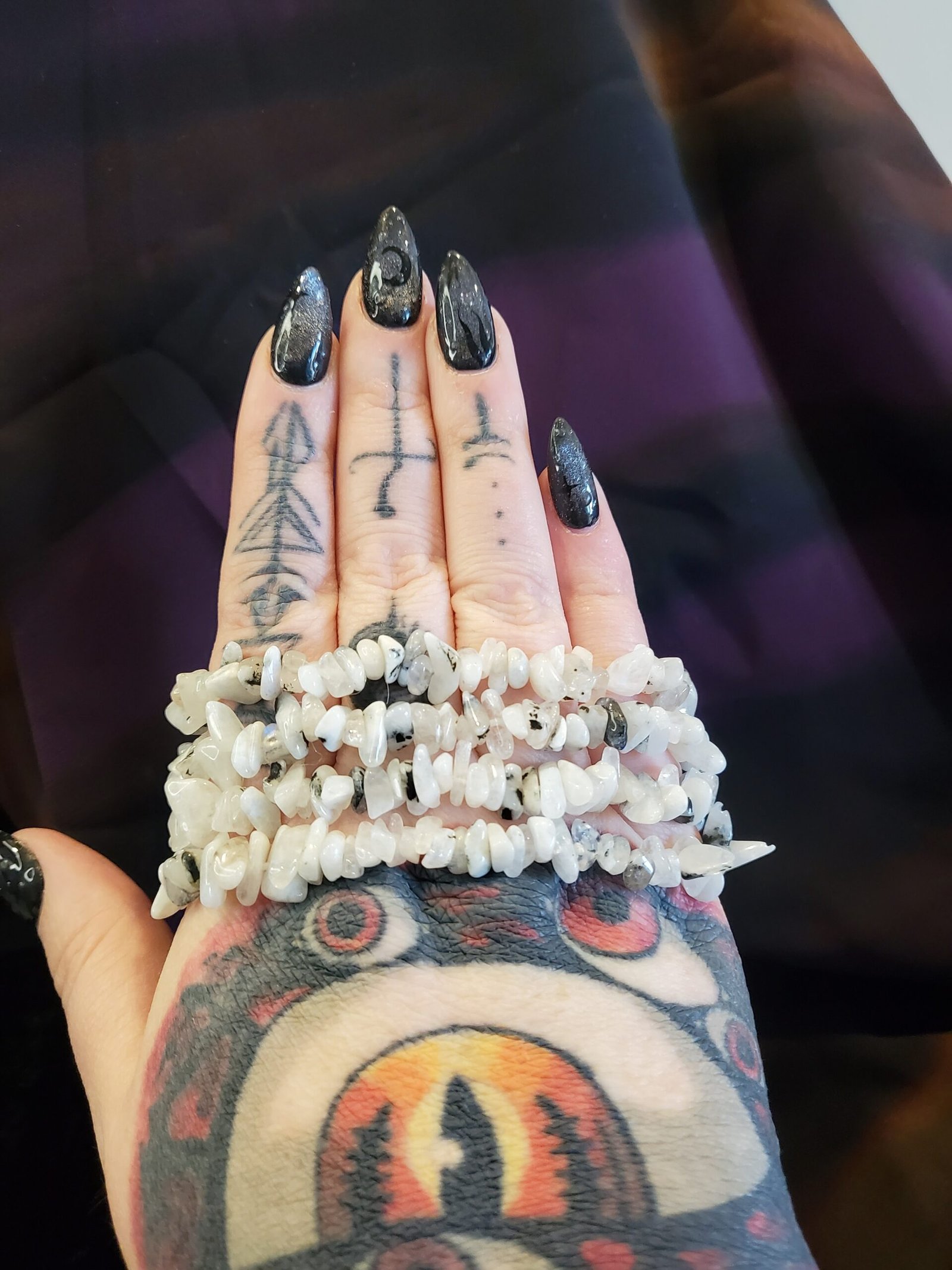 Rainbow Moonstone Chip Bracelet - Image 2