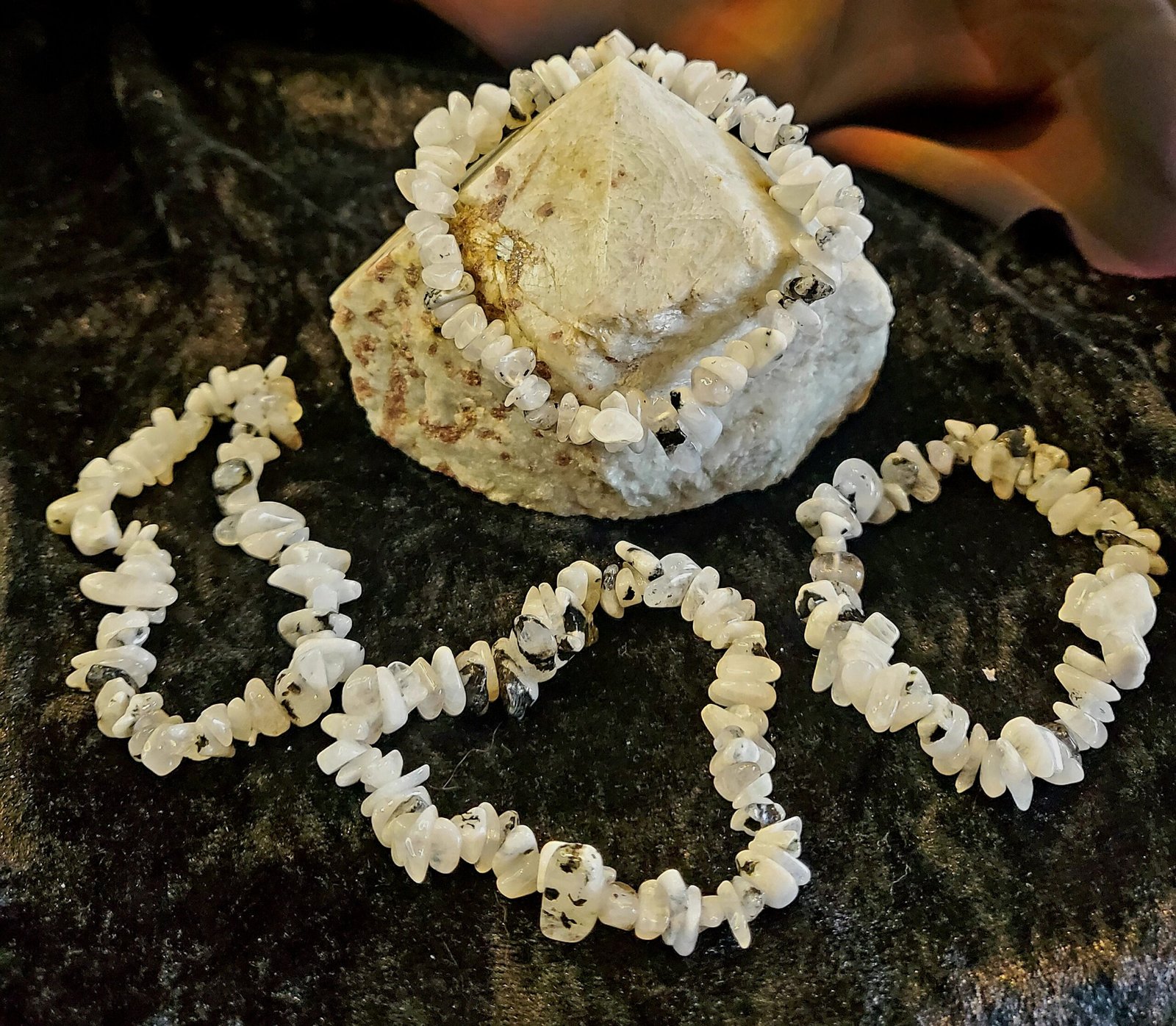 Rainbow Moonstone Chip Bracelet - Image 3